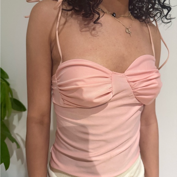Pink Ruched Women’s Top - Picture 4 of 4